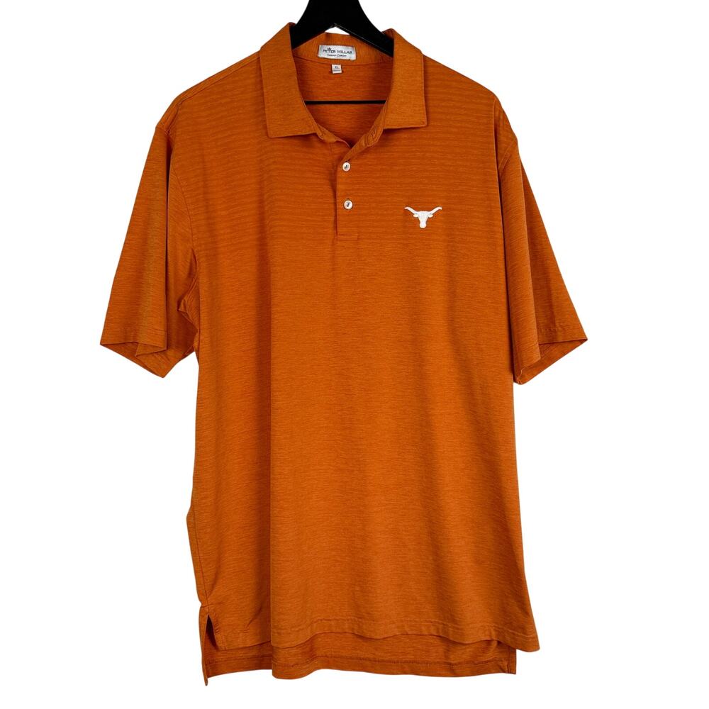Peter Millar Summer Comfort Texas Longhorns Orange Polo Shirt Mens - XL